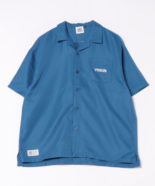 VISION STREET WEAR(ヴィジョンストリートウェア)の「【VISION STREET WEAR/ビジョンストリートウェア】恐竜刺繍 ワンポイントロゴ バックプリント オープンカラーシャツ(シャツ/ブラウス・メンズ・アイボリー/グリーン/ブラック/ブルー・X-LARGE/MEDIUM/LARGE)」の4枚目の写真
