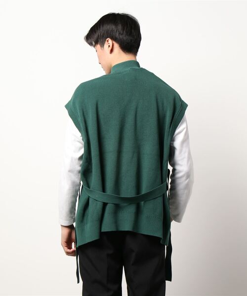 Lui's（ルイス）の「オーバーニットベスト（ベスト・メンズ・ブラック/グリーン/オフホワイト・FREE）」の5枚目の写真