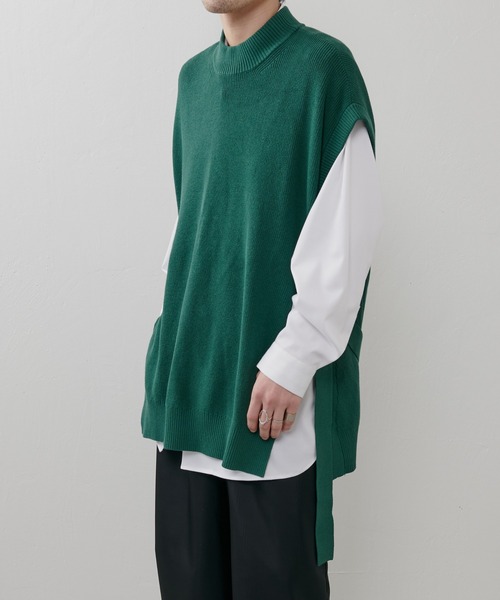 Lui's（ルイス）の「オーバーニットベスト（ベスト・メンズ・ブラック/グリーン/オフホワイト・FREE）」の15枚目の写真