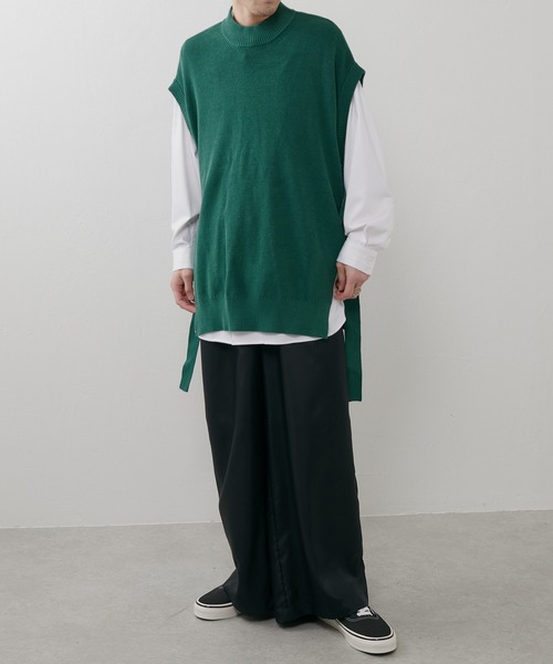 Lui's（ルイス）の「オーバーニットベスト（ベスト・メンズ・ブラック/グリーン/オフホワイト・FREE）」の17枚目の写真