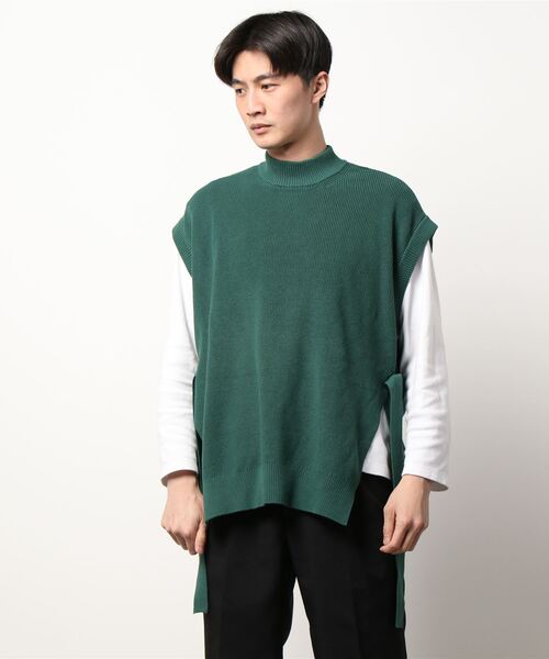 Lui's（ルイス）の「オーバーニットベスト（ベスト・メンズ・ブラック/グリーン/オフホワイト・FREE）」の19枚目の写真