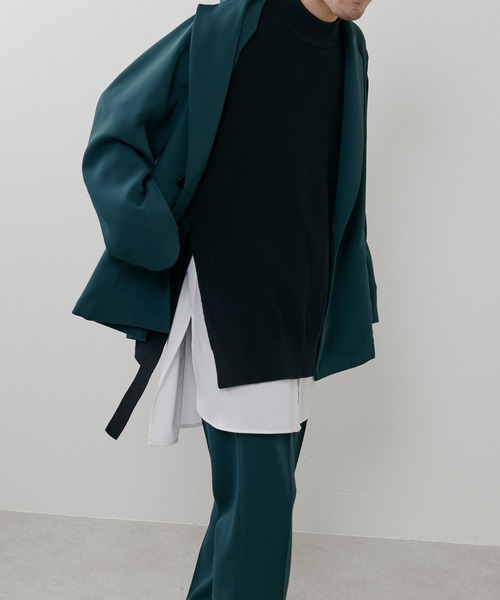 Lui's（ルイス）の「オーバーニットベスト（ベスト・メンズ・ブラック/グリーン/オフホワイト・FREE）」の20枚目の写真