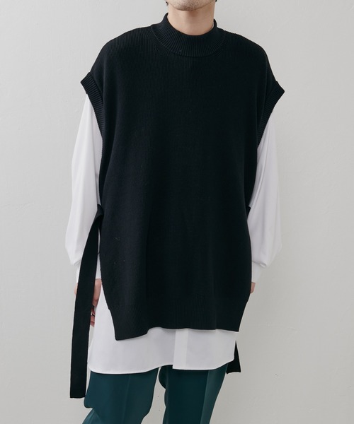 Lui's（ルイス）の「オーバーニットベスト（ベスト・メンズ・ブラック/グリーン/オフホワイト・FREE）」の13枚目の写真