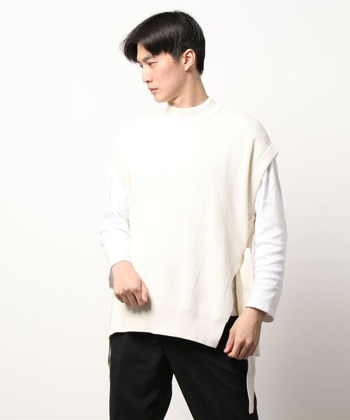 Lui's（ルイス）の「オーバーニットベスト（ベスト・メンズ・ブラック/グリーン/オフホワイト・FREE）」の21枚目の写真