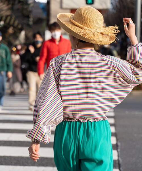 FREAK'S STORE（フリークスストア）の「ウエストシャーリングボーダートップス（Tシャツ/カットソー・レディース・ストライプ・ﾌﾘ-）」の3枚目の写真