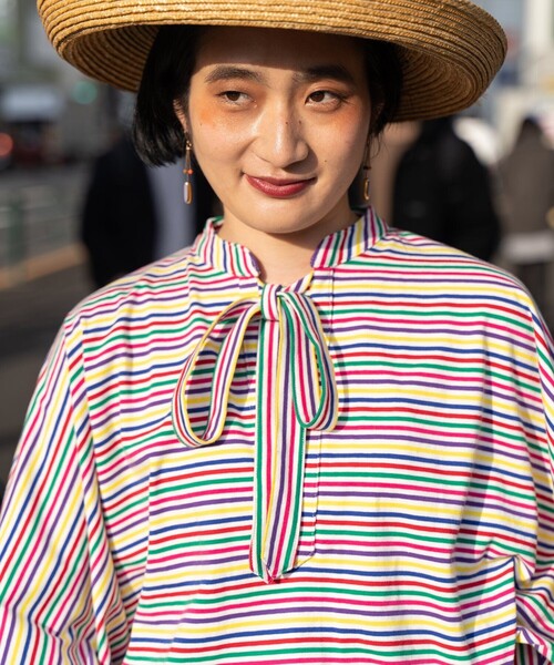 FREAK'S STORE（フリークスストア）の「ウエストシャーリングボーダートップス（Tシャツ/カットソー・レディース・ストライプ・ﾌﾘ-）」の4枚目の写真