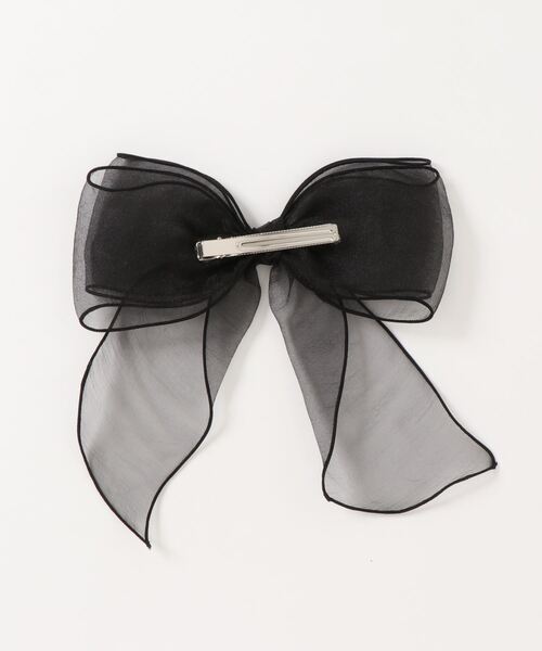 Me%（ミィパーセント）の「シアーリボンクリップ（バレッタ/ヘアクリップ・レディース・ブラック系その他/ピンク系その他/アイボリー・FREE）」の4枚目の写真