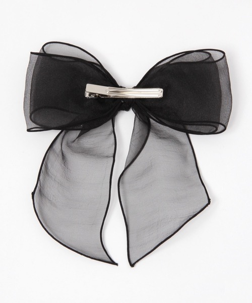 Me%（ミィパーセント）の「シアーリボンクリップ（バレッタ/ヘアクリップ・レディース・ブラック系その他/ピンク系その他/アイボリー・FREE）」の11枚目の写真