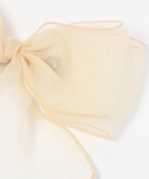 Me%（ミィパーセント）の「シアーリボンクリップ（バレッタ/ヘアクリップ・レディース・ブラック系その他/ピンク系その他/アイボリー・FREE）」の9枚目の写真