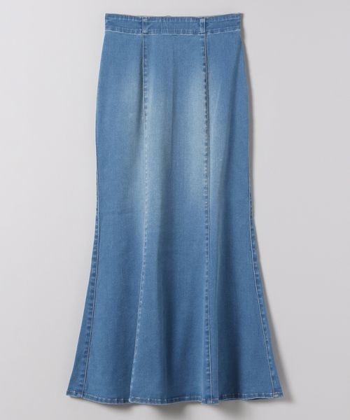 JEANASIS(ジーナシス)の「ストレッチマーメイドデニムスカート/275526(スカート・レディース・ブラック/ピンク/ブルー/グリーン・FREE)」の4枚目の写真