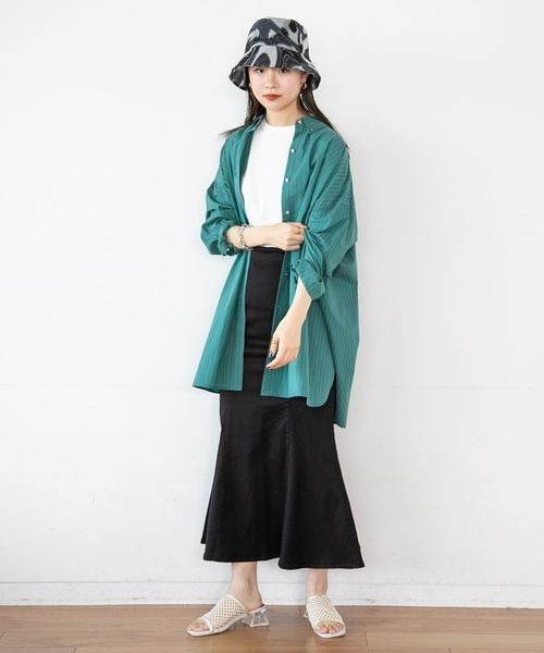 JEANASIS(ジーナシス)の「ストレッチマーメイドデニムスカート/275526(スカート・レディース・ブラック/ピンク/ブルー/グリーン・FREE)」の15枚目の写真