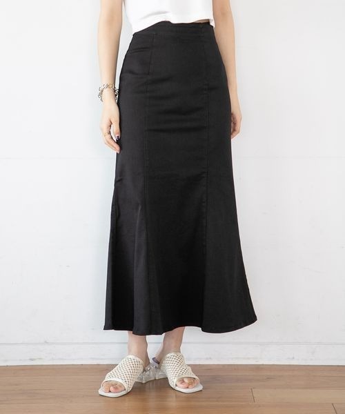 JEANASIS(ジーナシス)の「ストレッチマーメイドデニムスカート/275526(スカート・レディース・ブラック/ピンク/ブルー/グリーン・FREE)」の9枚目の写真