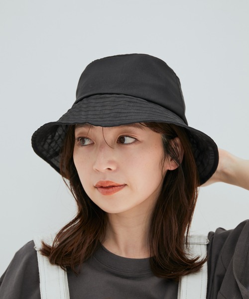 VIS（ビス）の「シアーバケットハット（ハット・レディース・ブラック/ベージュ・FREE）」の2枚目の写真