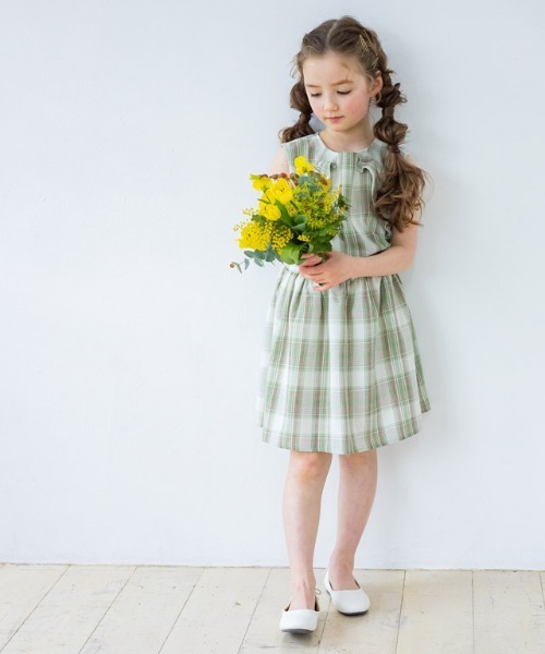 lulpini(ルルピー二)の「kids チェックフレアスカートパンツ(その他パンツ・キッズ・ミント/ネイビー・L/S/M)」の11枚目の写真