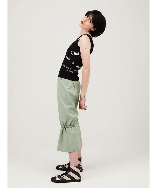 KIRSH(キルシー)の「KIRSH FRONT CUTTING SLEEVELESS LS フロントカッティング スリーブレス(タンクトップ・レディース・グリーン/ブラック・ONE SIZE)」の7枚目の写真