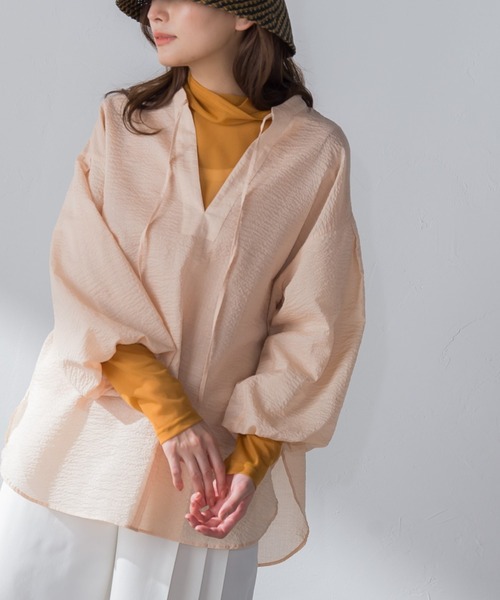 コットンリップルカフタンブラウス 洗濯機で洗える シャツ ブラウス シャツ ブラウス Mayson Grey メイソン