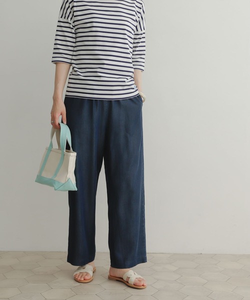 URBAN RESEARCH DOORS（アーバンリサーチドアーズ）の「『セットアップ対応』リヨセルデニムイージーパンツ（その他パンツ・レディース・ブラック/インディゴブルー・SMALL/MEDIUM）」の3枚目の写真