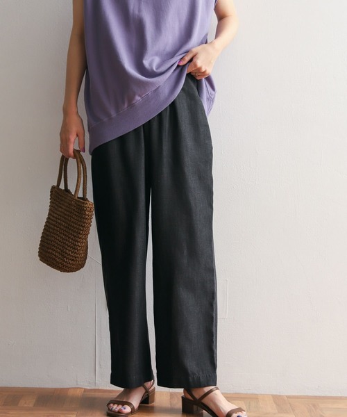 URBAN RESEARCH DOORS（アーバンリサーチドアーズ）の「『セットアップ対応』リヨセルデニムイージーパンツ（その他パンツ・レディース・ブラック/インディゴブルー・SMALL/MEDIUM）」の13枚目の写真