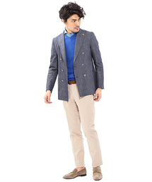 ラルディーニ ダブルブレスト テーラードジャケット LARDINI(ラルディーニ)の「LARDINI / デニム ダブルブレスト