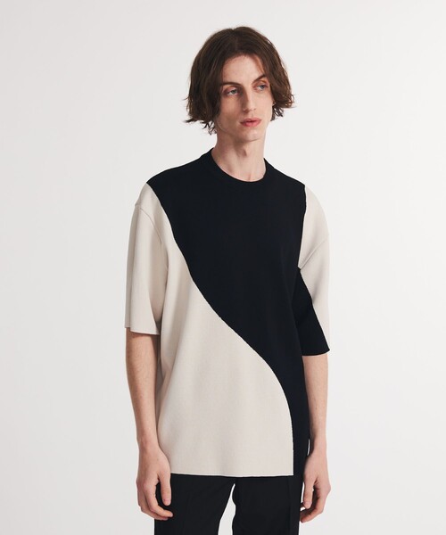 UNITED TOKYO(ユナイテッドトウキョウ)の「ラウンドミラノリブストレッチニットTEE(ニット/セーター・メンズ・ブラック/グリーン・1/2/3)」の7枚目の写真