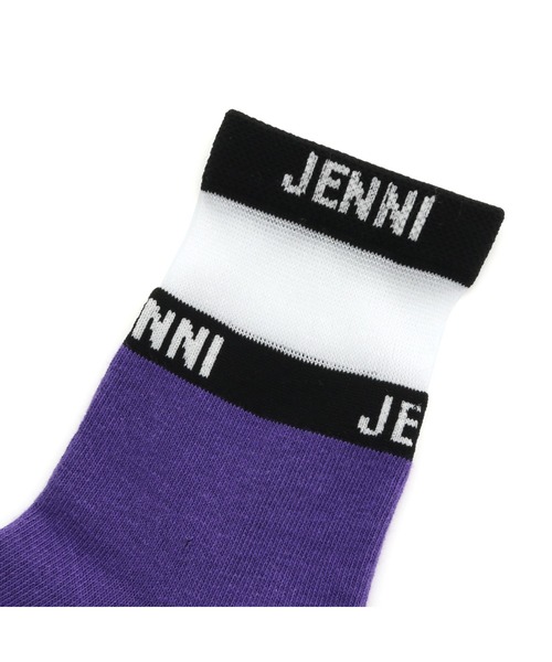 JENNI love(ジェニィラブ)の「ロゴシースルークルーソックス(ソックス/靴下・キッズ・ブラック/パープル/オフホワイト・19-21cm/22-24cm)」の8枚目の写真
