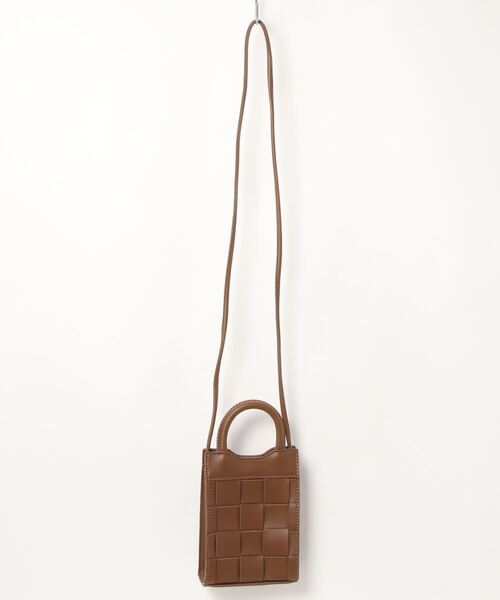 prose verse（プロズヴェール）の「メッシュショルダーミニバッグ（ショルダーバッグ・レディース・ブラウン/オフホワイト/ブラック・ﾌﾘ-）」の11枚目の写真