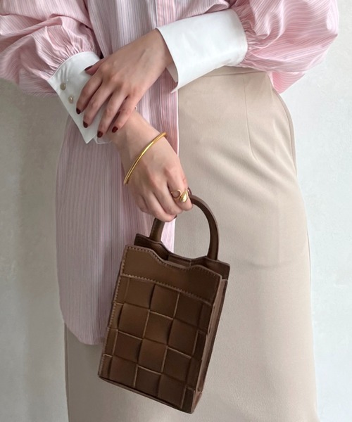 prose verse（プロズヴェール）の「メッシュショルダーミニバッグ（ショルダーバッグ・レディース・ブラウン/オフホワイト/ブラック・ﾌﾘ-）」の14枚目の写真