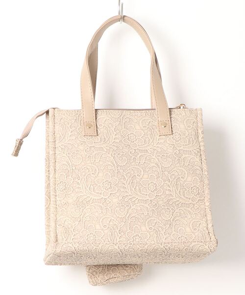 Abahouse Devinette(ドゥヴィネット)の「【mieux un】花レース型押しハンドバッグ◇保温保冷機能付き(ハンドバッグ・レディース・ベージュ/グレー/ラベンダー・フリー)」の7枚目の写真