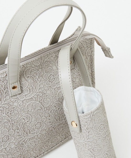Abahouse Devinette(ドゥヴィネット)の「【mieux un】花レース型押しハンドバッグ◇保温保冷機能付き(ハンドバッグ・レディース・ベージュ/グレー/ラベンダー・フリー)」の14枚目の写真