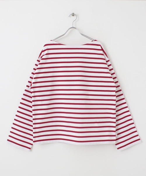 Traditional Weatherwear（トラディショナルウェザーウェア）の「Traditional Weatherwear　BMB SHIRT BF（Tシャツ/カットソー・レディース・ネイビー/レッド/グリーン・SMALL）」の4枚目の写真