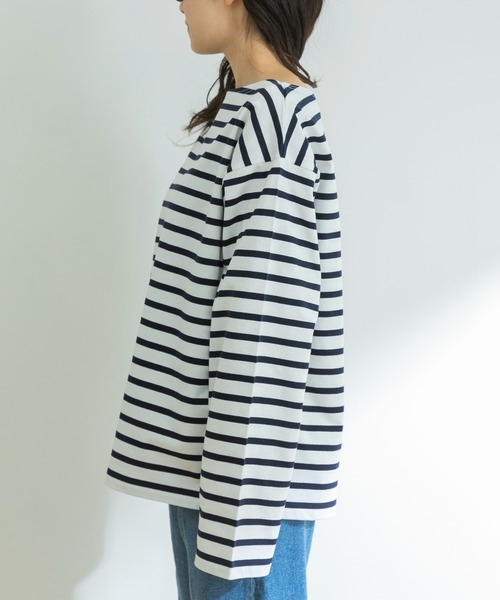 Traditional Weatherwear（トラディショナルウェザーウェア）の「Traditional Weatherwear　BMB SHIRT BF（Tシャツ/カットソー・レディース・ネイビー/レッド/グリーン・SMALL）」の11枚目の写真