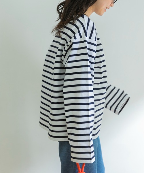 Traditional Weatherwear（トラディショナルウェザーウェア）の「Traditional Weatherwear　BMB SHIRT BF（Tシャツ/カットソー・レディース・ネイビー/レッド/グリーン・SMALL）」の16枚目の写真