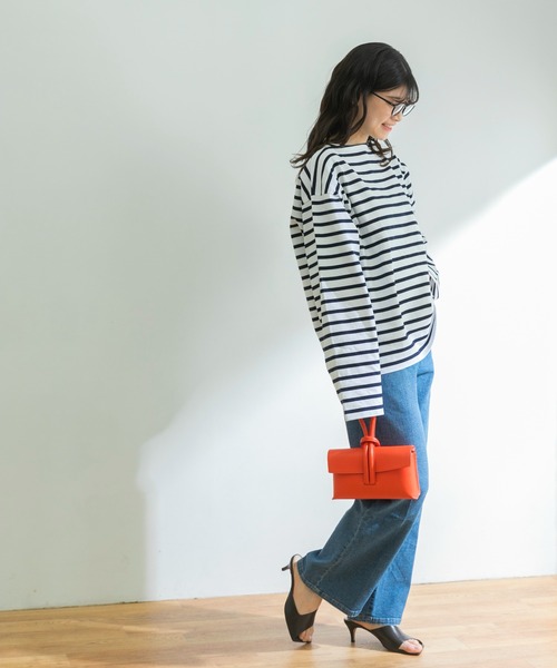 Traditional Weatherwear（トラディショナルウェザーウェア）の「Traditional Weatherwear　BMB SHIRT BF（Tシャツ/カットソー・レディース・ネイビー/レッド/グリーン・SMALL）」の14枚目の写真