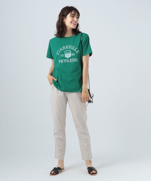 BAYFLOW(ベイフロー)の「アソートカレッジロゴT(Tシャツ/カットソー・レディース・ネイビー/グリーン/アイボリー・FREE)」の17枚目の写真
