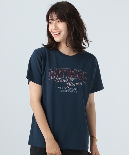 BAYFLOW(ベイフロー)の「アソートカレッジロゴT(Tシャツ/カットソー・レディース・ネイビー/グリーン/アイボリー・FREE)」の15枚目の写真