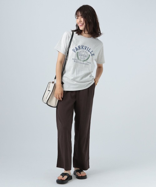 BAYFLOW(ベイフロー)の「アソートカレッジロゴT(Tシャツ/カットソー・レディース・ネイビー/グリーン/アイボリー・FREE)」の13枚目の写真