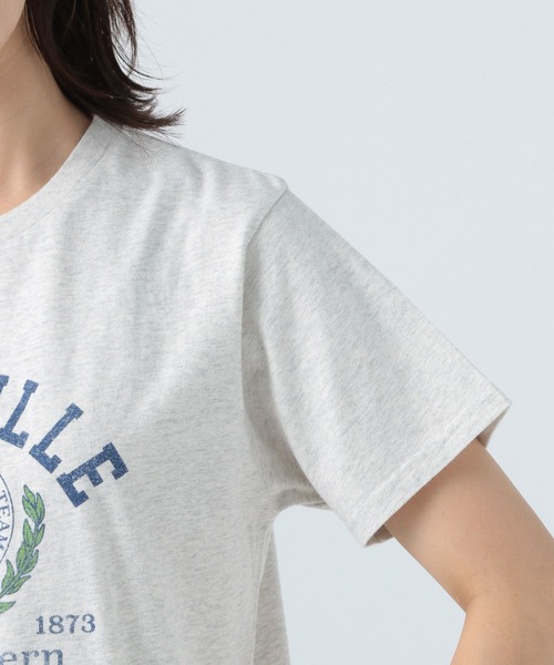 BAYFLOW(ベイフロー)の「アソートカレッジロゴT(Tシャツ/カットソー・レディース・ネイビー/グリーン/アイボリー・FREE)」の11枚目の写真