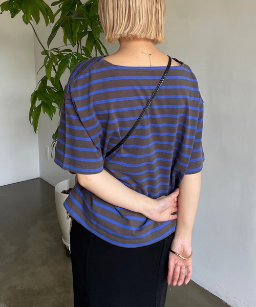 CAPRICIEUX LE'MAGE(カプリシューレマージュ)の「カラーボーダーTシャツ(Tシャツ/カットソー・レディース・オフホワイト/イエロー/ブルー・FREE)」の9枚目の写真