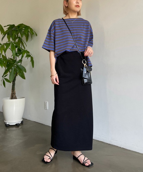 CAPRICIEUX LE'MAGE(カプリシューレマージュ)の「カラーボーダーTシャツ(Tシャツ/カットソー・レディース・オフホワイト/イエロー/ブルー・FREE)」の13枚目の写真