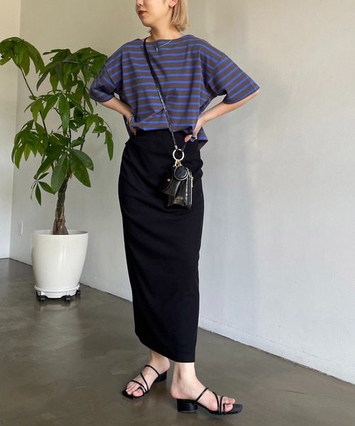 CAPRICIEUX LE'MAGE(カプリシューレマージュ)の「カラーボーダーTシャツ(Tシャツ/カットソー・レディース・オフホワイト/イエロー/ブルー・FREE)」の14枚目の写真