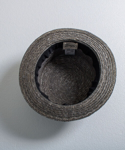 GLOSTER（グロスター）の「【GLOSTER/グロスター】STRAW BOATER HAT ストローハット 麦わら カンカン帽（ハット・メンズ・グレー/アイボリー・FREE）」の5枚目の写真