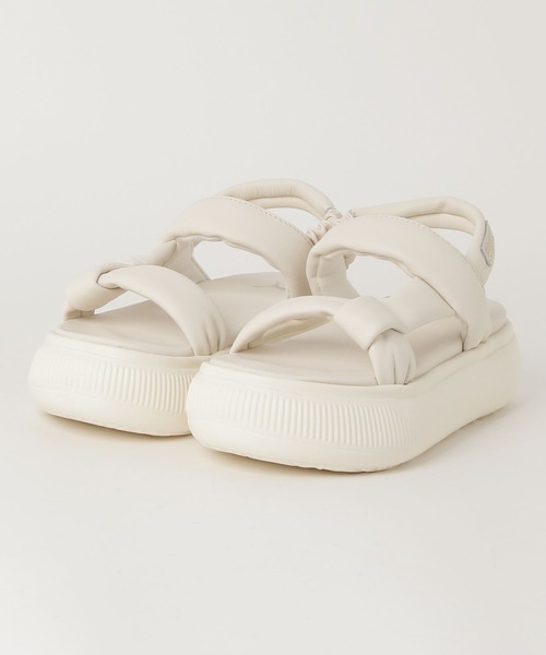 PUMA（プーマ）の「PUMA/プーマ SUEDE MAYU SUMMER/スウェード マユ サマー 厚底 サンダル 383379（サンダル・レディース・ホワイト×ピンク/ブラック×ブラック/ブラック/クリーム・25.0cm/24.0cm/23.0cm）」の13枚目の写真