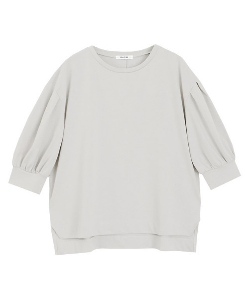 RASW（ラス）の「RASW　GIZAボリュームスリーブTシャツ（Tシャツ/カットソー・レディース・オフホワイト/ブラック/グレイッシュベージュ・M/L）」の18枚目の写真