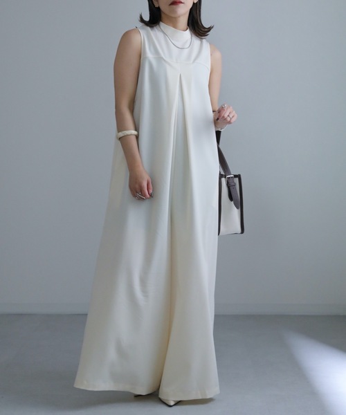 ap retro（アプレトロ）の「タックオールインワン（つなぎ/オールインワン・レディース・ブラウン/オフホワイト/ブラック・FREE）」の13枚目の写真