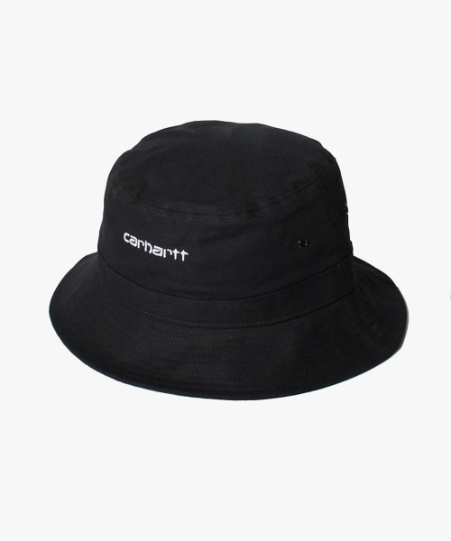 Carhartt(カーハート)の「carhartt SCRIPT BUCKET HAT(ハット・メンズ・ホワイト/ブラック/ベージュ・M/L)」の2枚目の写真