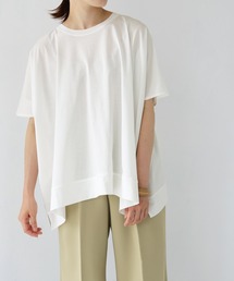 【shemoshelly】シルケットポンチョライクカットソーTシャツ