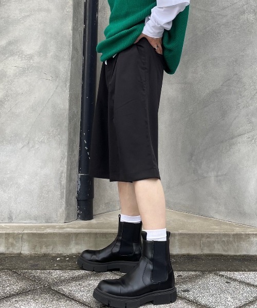 パンツ Front pin tuck Half pants Front pin tuck Half pants – L'AUBE BLANC