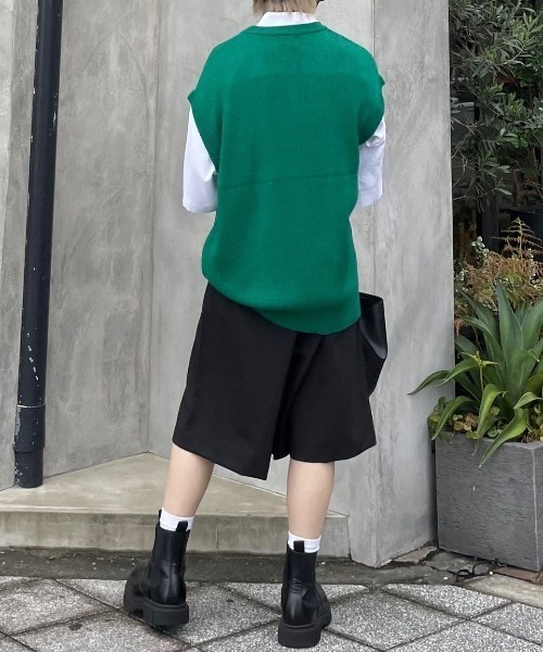 Chikashitsu +(チカシツプラス)の「【Chikashitsu +/チカシツプラス】pin tuck shorts/ピンタック ショートパンツ ハーフパンツ ショーツ(その他パンツ・メンズ・グレー/ベージュ/ブラック・S/L/M)」の14枚目の写真