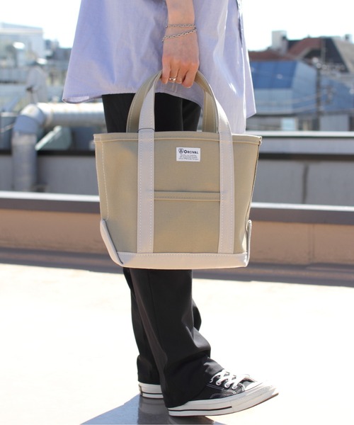 ORCIVAL（オーシバル）の「ORCIVAL/オーシバル　トートバッグ  TOTE BAG 2TONE RC-7060HVC 22AW（トートバッグ・レディース・チャコールグレー/ダークグリーン/ベージュ/カーキ/ブルーグレー/マスタード/チョコ/クリアグリーン/オリーブ/ライトカーキ/グレー/サンドベージュ/ダークネイビー・FREE）」の11枚目の写真