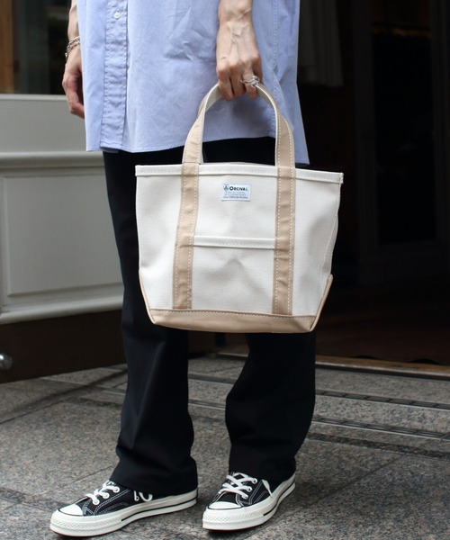 ORCIVAL（オーシバル）の「ORCIVAL/オーシバル　トートバッグ  TOTE BAG 2TONE RC-7060HVC 22AW（トートバッグ・レディース・チャコールグレー/ダークグリーン/ベージュ/カーキ/ブルーグレー/マスタード/チョコ/クリアグリーン/オリーブ/ライトカーキ/グレー/サンドベージュ/ダークネイビー・FREE）」の6枚目の写真